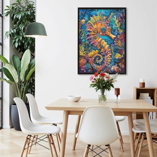 1000 Piece Jigsaw Puzzle for Adults, Seahorse Puzzle - color: Seahorse Symphony