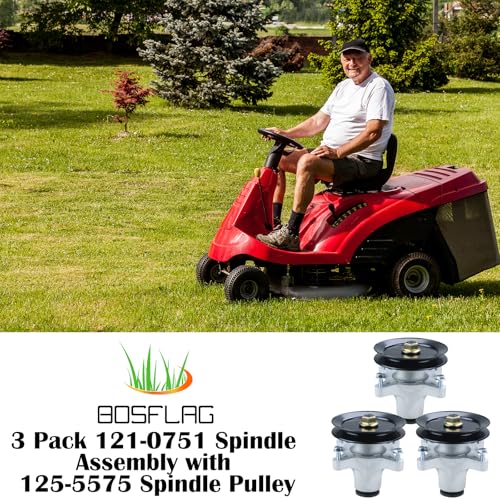 3PK 139-3214 Spindle with 125-5575 Spindle Pulley for Toro 50" Deck - size: 3x121-0751E