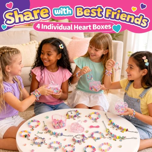 Umikk Charm Bracelet Jewelry Making Kit for Girls 8-12 Kids' Arts Craft Kit - size: 4(5.2“x6”)