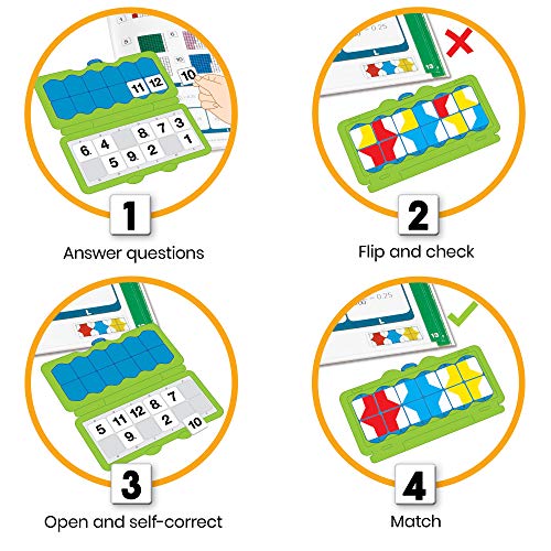 hand2mind VersaTiles Math Classroom Set, an Independent Self-Checking & Skill Practicing System (Grade K), Aligned to State and National Standards