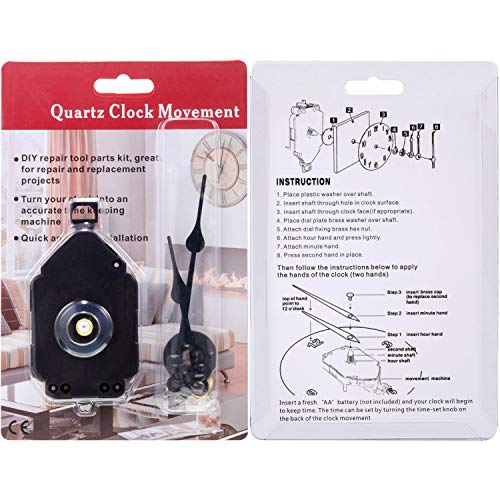 Hicarer Pendulum Clock Mechanism DIY Replacement Clock Movement Long Shaft Pendulum Quartz Hands Movement Mechanism Repair Kit for Kitchen Office(Shaft Length 4/5 Inch/ 20 Mm) - size: Shaft Length 4/ 5 Inch/ 20 mm