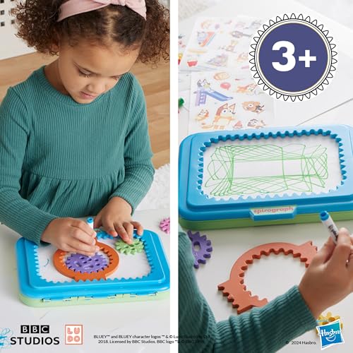 Spirograph Jr Bluey Toys Toddler Arts and Crafts for Kids Drawing Kit - style: Bluey