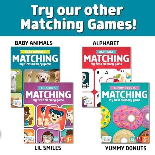 Chuckle & Roar Bath Matching Memory Game, Toddler Games, 52 Pc, Ages 3+ - color: Bath Matching