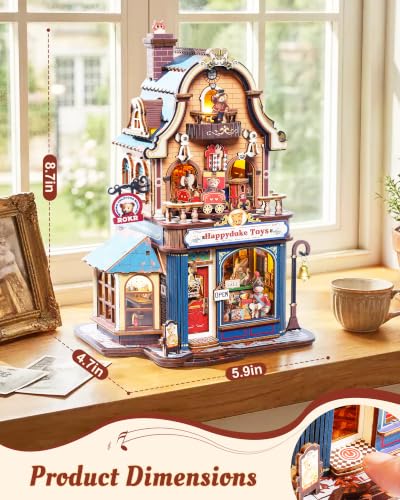 ROKR 3D Wooden Puzzles for Adults, DIY Book Nook Kit Happyduke Toys