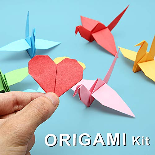 Yibeishu Origami Kit for Kids Ages 5-12,120 Sheets Origami Paper with Book