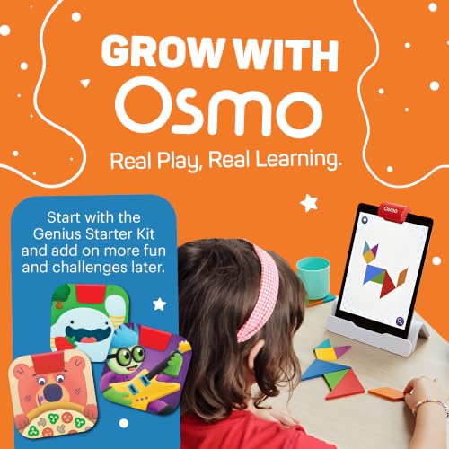 Osmo Genius Kit, Ages 6-10, 7 STEM Learning Games, Spelling & Math, iPad