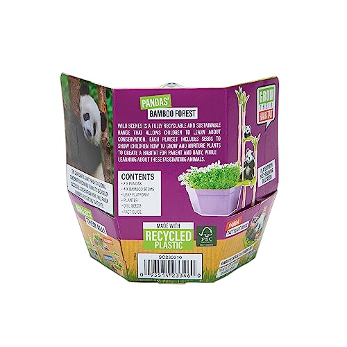 Wild Scenes Pandas' Bamboo Forest - Grow & Play Kit Environmentally Friendly Wildlife Conservation Toy - Animal Playset for Kids Ages 4 and Up - style: Pandas' Bamboo Forest