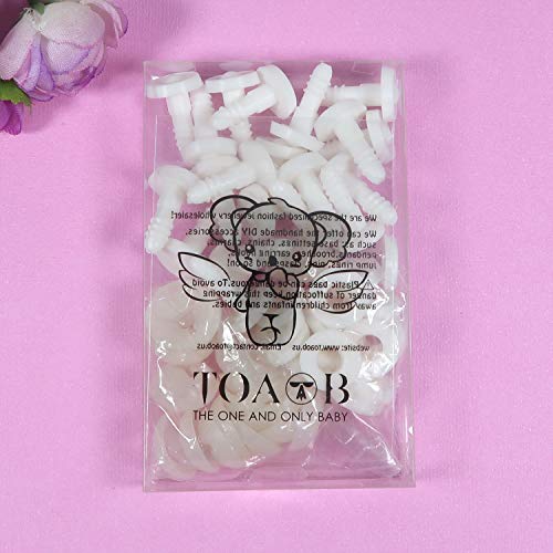 TOAOB 20 Set 15mm Doll Joints for Amigurumis Crochet White Movable Plastic Animals Safety Joints for Crochet Accessories Stuffed Animals Crafts Puppets Limbs and Arm Leg Neck Joints Doll Making - size: 15mm