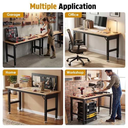 TLGREEN 60 x 22-Inch Adjustable Workbench, 2000 lb Capacity - size: 60"