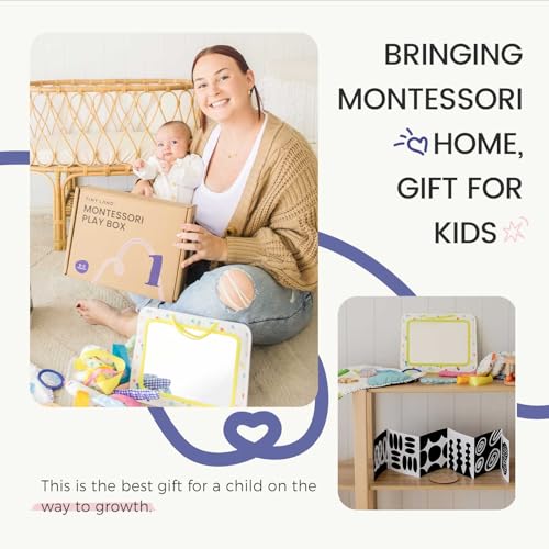 Tiny Land Montessori Baby Toy Set 0-3 Months 5 in 1 Sensory Kit - style: 0-3M Educational Box