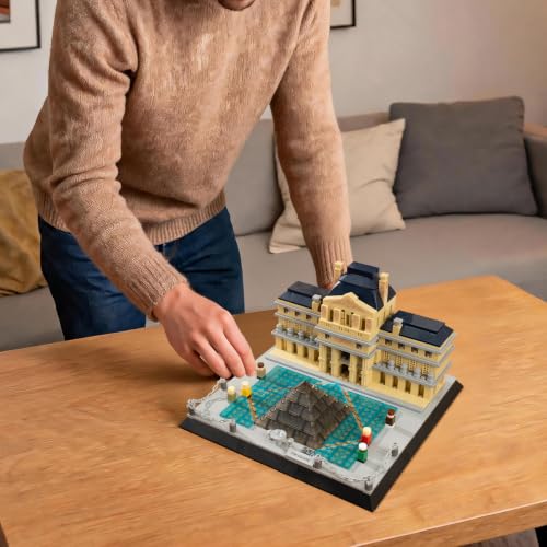 Oichy Louvre Museum Building Blocks Paris Iconic Architecture Building Set - color: Louvre Museum Set