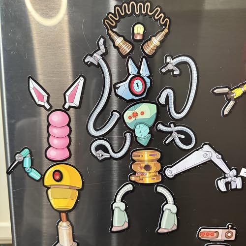 MAGNOMATIC Robot Construction Kit - Funny Fridge Magnet Creature Creation Kit