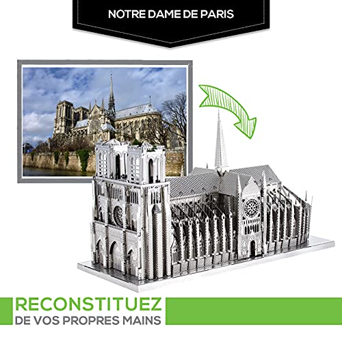 Metal Earth Fascinations Premium Series Notre Dame Cathedral 3D Metal Model Kit
