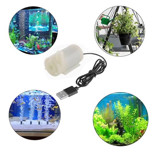 3PCS DC 3-5V USB Mini Water Pump Micro Submersible Pump (White) - color: White