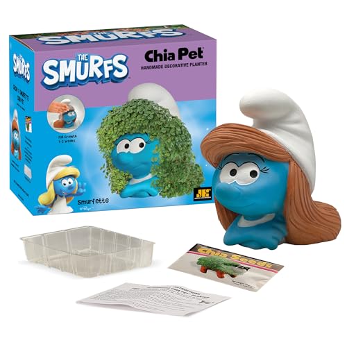 Chia Pet Smurfette Terracotta Planter with Seed Pack - color: Smurfette