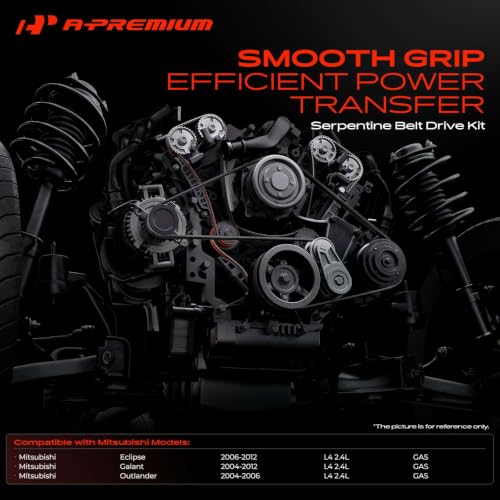 A-Premium Engine Serpentine Belt Drive Kit with Tensioner