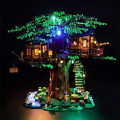GEAMENT Upgraded Version LED Light Kit for Ideas Treehouse - Compatible with Lego 21318 Building Blocks Model (Model Set Not Included) - style: No remote
