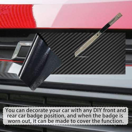 QianBao Compatible with Black Carbon Fiber 11.8" x 4" Chevy Bowtie Emblem - color: Black 3
