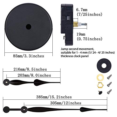 Hicarer DIY Large Clock Hands 3D Quartz Wall Clock
