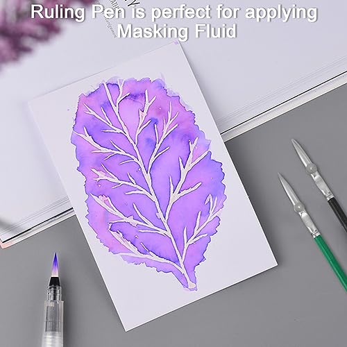 Ruling Pen for Masking Fluid, Cross Hinged Ruling Pen for Cartography, Calligraphy, Fine Line Drawing, Suitable for Use with Masking Fluid, Drawing Ink, Indian Ink and Gouache - color: Black, style: Cross Hinged
