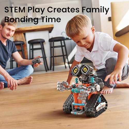Sillbird Robot Building Kit with Remote Control STEM Gift for Boy Ages 8-14 - color: Orange