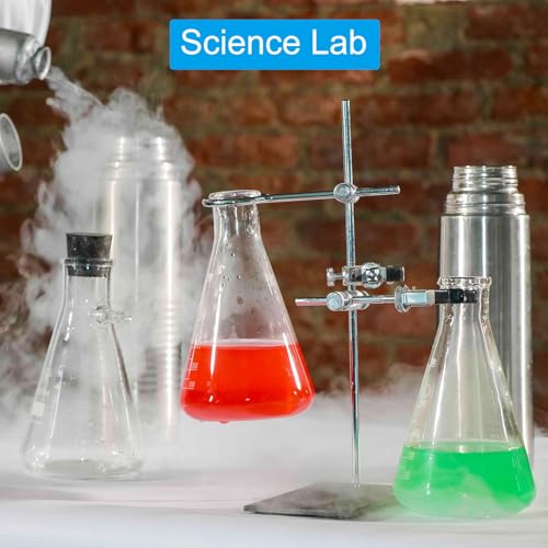 PATIKIL Erlenmeyer Flask, 8Pcs 250ml 8oz Narrow Mouth Graduated Flasks Borosilicate Glass with Printed Graduation for Lab Experiment Chemistry Science Study - size: 250ml/8oz