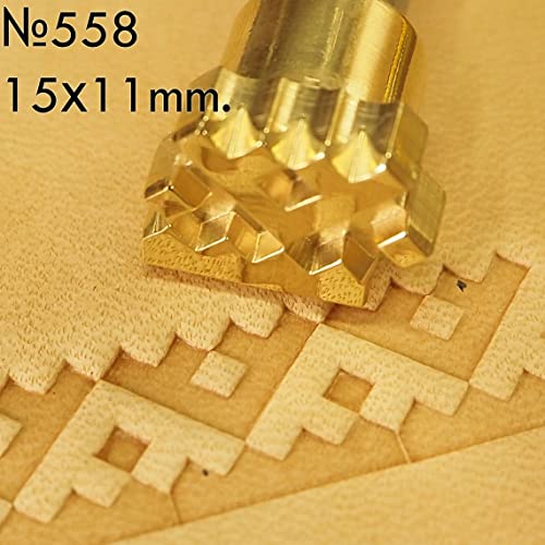DandS ltd Leather Stamp Tool, Geometric, Professional Steel Craft Tool for Leatherworking, Embossing, Carving & Stamping Leather Projects, Belts Wallets & DIY Projects Compatible with Mallet #558