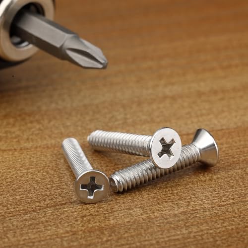Mr. Pen- Nuts and Bolts Assortment Kit, 900 pcs, Stainless Steel - size: 900 pcs,#4-40,#6-32,#8-32,#10-24, style: Phillips Flat Head