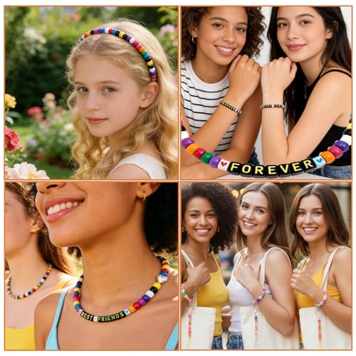Aqltidiz 660Pcs DIY Beaded Keychain Making Kit, Bag Charm Craft Supplies