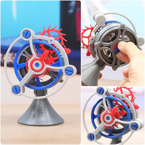 MagicTech 3D Printing Flywheel Model Material DIY Handicraft Mechanical Clock Imitation Toy JY08 - size: 2.7 x 1.8 x 3.9 Inch