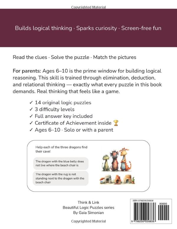 Think & Link: Logic Matching Puzzles for Kids That Build Real Reasoning Skills (Beautiful Logic Puzzles)