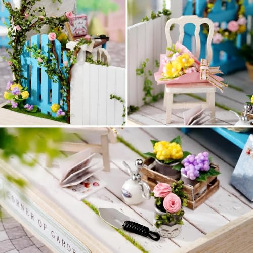 OZJAY Miniature House Kit for Adults, Mini House Kit with LED & Dust Cover