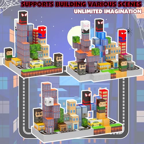 150Pcs Magnetic Blocks, Spider Magnetic Building Toys Set for Kids Ages 3+ - style: 150