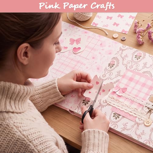 Pink Scrapbook Paper Pack, 60 Sheets, 14 x 21 cm - color: Romantic