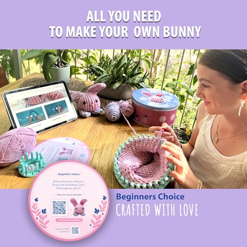Loom Knitting & Crochet Kit for Kids - Beginner Bunny Knitting Kit - style: Bunny