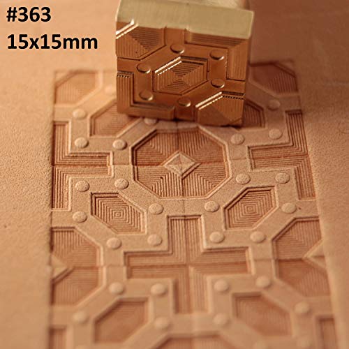 DandS ltd Leather Stamp Tool, Geometric, Professional Steel Craft Tool for Leatherworking, Embossing, Carving & Stamping Leather Projects, Belts, Wallets & DIY Projects Compatible with Mallet #363