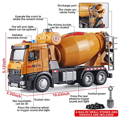 OANMYJJO Toys Truck Die-Cast Cement Mixer Construction Truck Model Toy Car - color: Mixer Truck