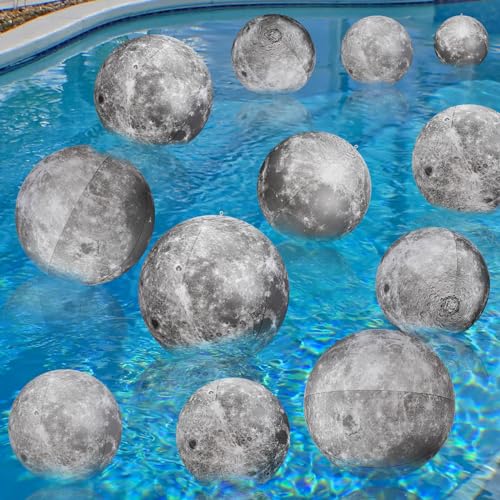 Shappy 12 Packs Moon Inflatable PVC Ball Bulk, 16 Inch, 24 Inch - size: 16 Inch, 24 Inch