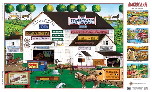 MasterPieces - 500 Piece Jigsaw Puzzle, Large EZ Grip Shapes, Free Wheeling, Fun for Adults, Seniors, Family, Kids, 19.25" x 26.75" - style: Free Wheeling