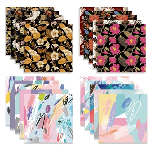 Origami Paper Kit 100 Sheets, 6x6 Inch Double Sided 40 Vivid Colored Paper - color: 100sheets-macaroon&flower
