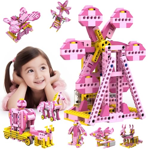 Apitor Robot G STEM Kits for 6-7 Year Old Girl, 8 in 1 Electric Building Toys for Kids 6-8 8-10, DIY Educational Construction Science Kit for Girls 6-12 Christmas Birthday Gift - style: Robot G