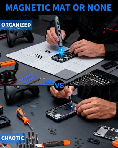 SHOWPIN Professional Magnetic Project Mat: Non-Slip Backing & Dry Erase Pen - size: 10"W x 7.9"H