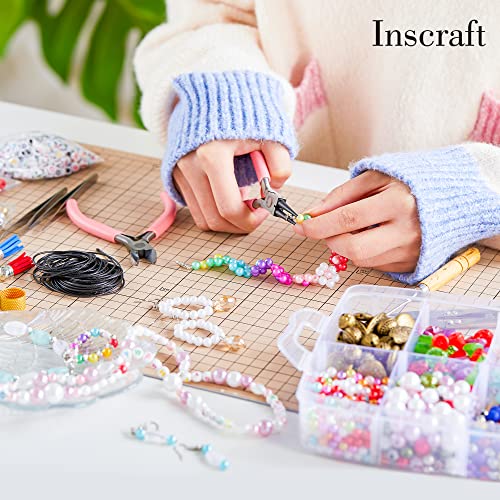 Jewelry Making Kit, 1960 pcs, Supplies Includes Beads, Instructions, Findings, Wire for Bracelet, Necklace, Earrings Making Kit for Adults by Inscraft