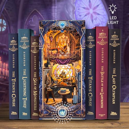 3D Puzzles Book Nook Kit, DIY Miniature Book Nook Kit Creative Decorative with LED Lights Bookend Bookshelf Insert for Adults Teens-Star Map Secrets(SQ -35) - color: Star Map Secrets