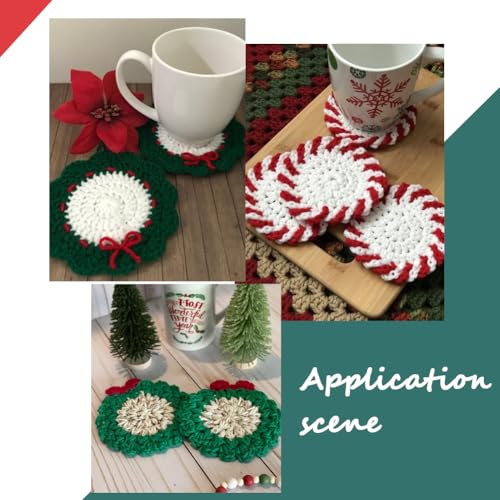 SUNNYCLUE Christmas Weaving Loom Kit Loom Knitting Kit Xmas Red Green Complete Beginner Starter Step-By-Step Video Tutorial Learn Wood Loom Frame Comb Crochet Needle Kits for Beginners Diy Weaving Art