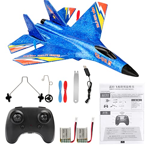 SU-27 RC Airplane for Kids Adults Beginners Fighter Jet Ready To Fly - color: Blue Su27