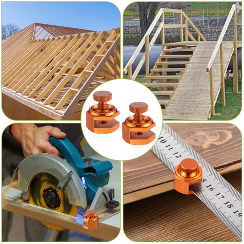 4 Pack Stair Gauge Set, Layout Tool for Framing Square, Orange - color: Orange