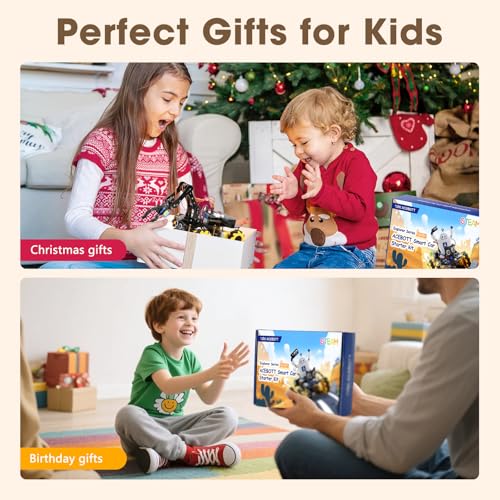 Robotics for Kids Ages 8-12, ACEBOTT Smart Robot Arm Car Kit with 5DOF, STEM Toys for Boys Age 8-12 12-16+, ESP32 Arduino/Python/Blockly Coding, App & Remote Control, STEM DIY Gift for Teens & Adults - color: Yellow