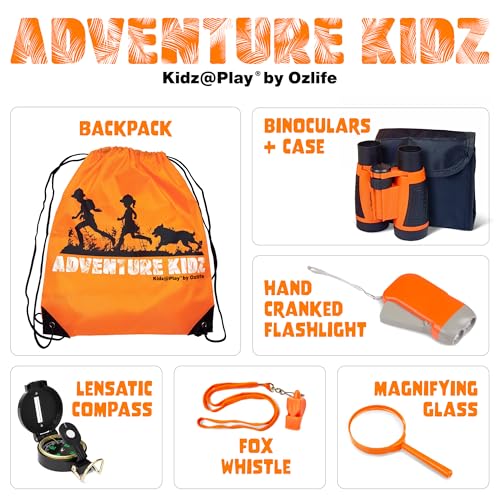 Adventure Kidz Orange Outdoor Exploration Kit for Children - color: Orange