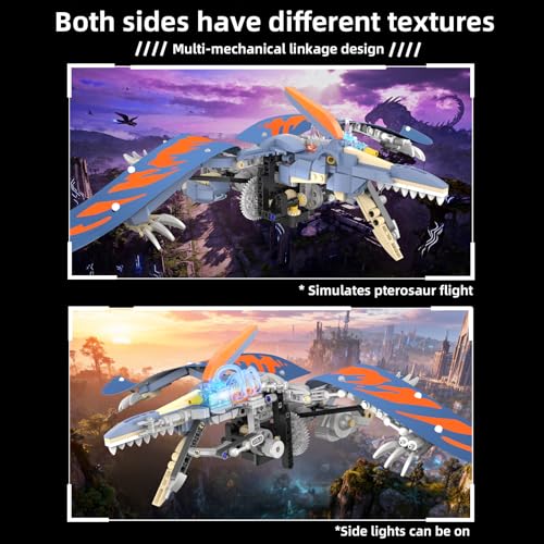 Mechanical Pterosaur Dinosaur Building Set with Lights for Boys - color: Pterosaur